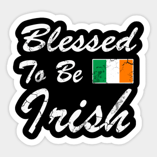 Blessed To Be Irish Ireland Flag St Patrick's Day Sticker